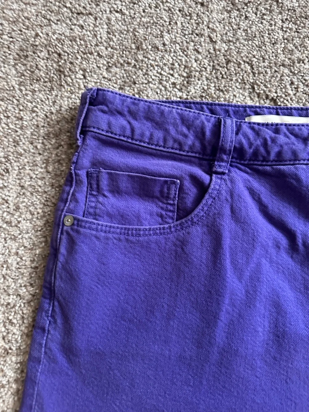 NWT Anthropologie Pilcro High Rise Purple Jean Shorts Women’s Sz 32 Summer Denim - Picture 3 of 16